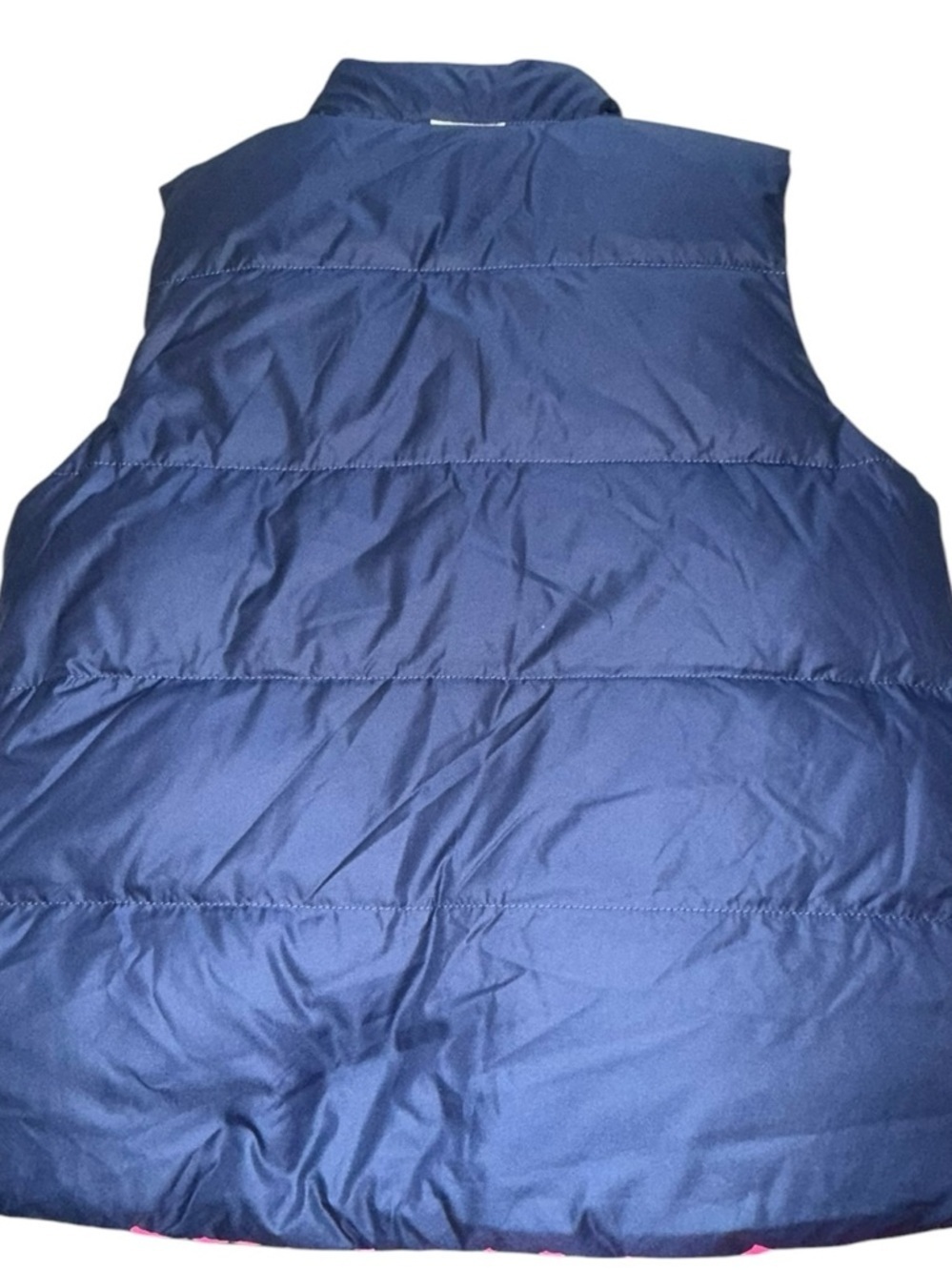 Polo by Ralph Lauren Hot Pink/Navy Quilted reversible Vest. Kids size L - Picture 6 of 9